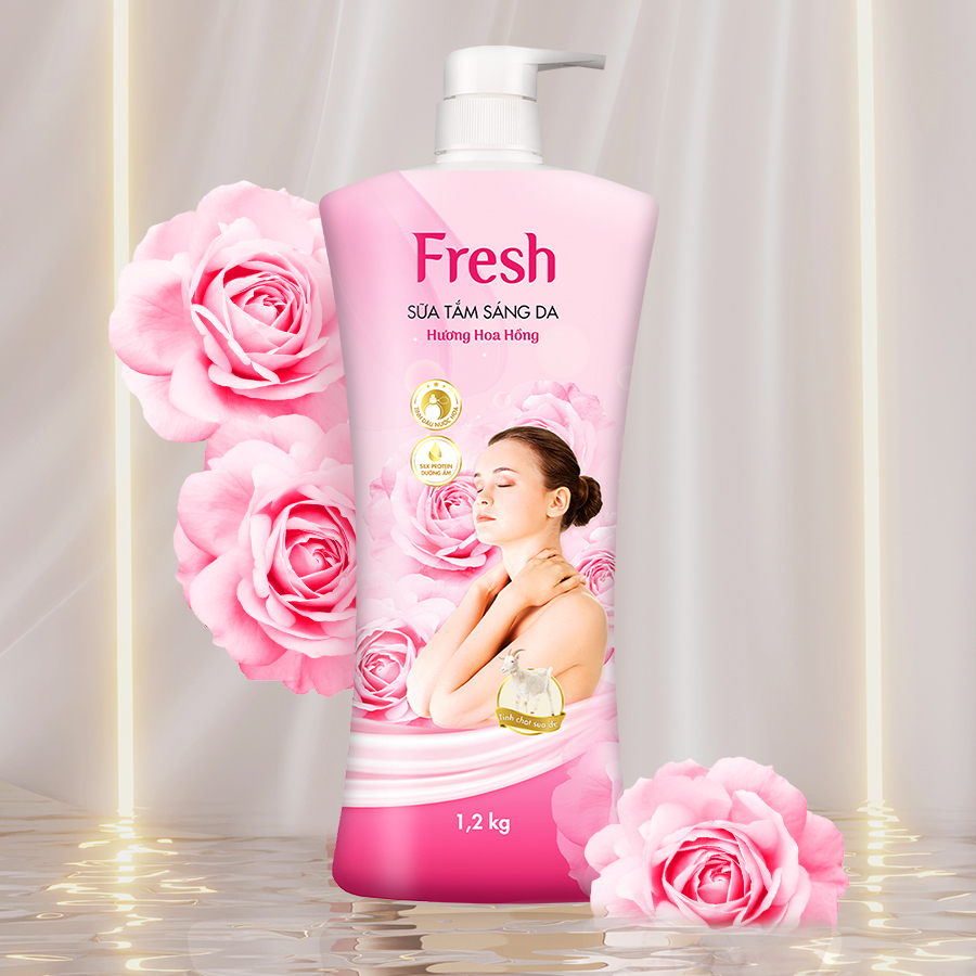 Fresh whitening shower cream - Rose