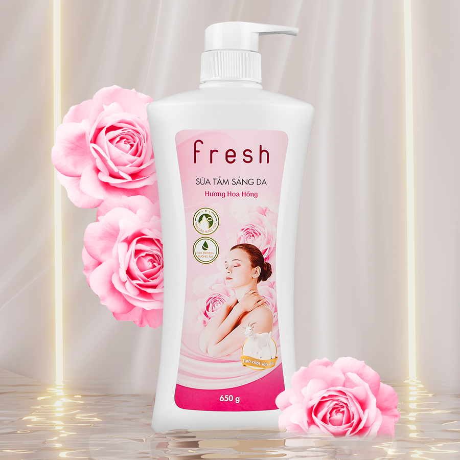 Fresh whitening shower cream - Rose