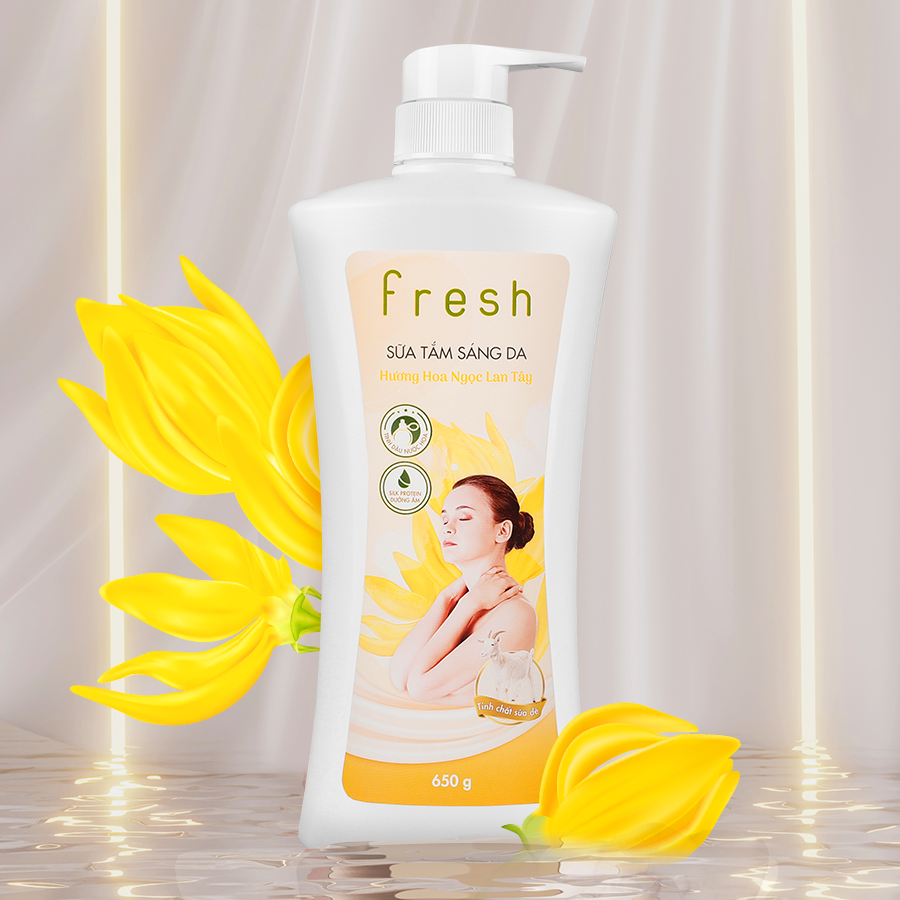 Fresh whitening shower cream - Ylang Ylang